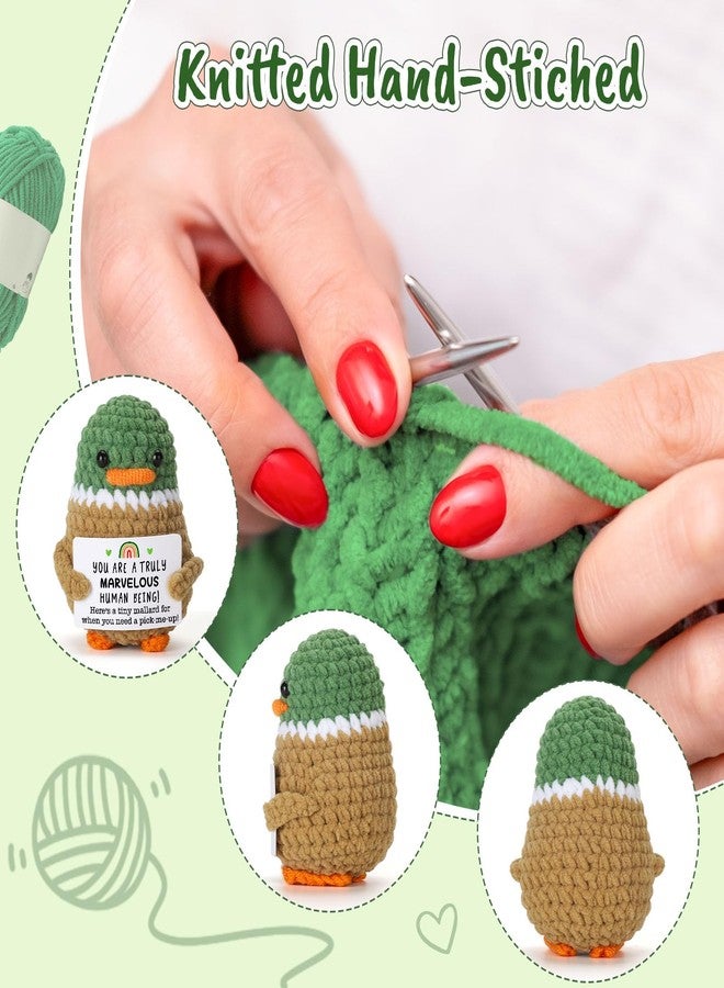 MBL Positive Inspirational Gifts for Women - Funny Emotional Cheer Support Crochet Mallard Duck for Teens Friends Coworkers Birthday Motivational Christmas Stocking Stuffers Xmas Holiday - Image 3