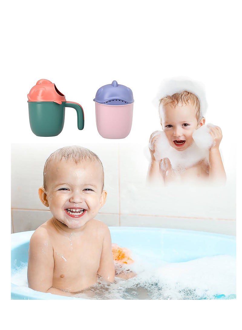 Excefore Baby Wash Cup, Shampoo Rinse Cup, Baby Bath Rinse Pail to Wash Hair and Wash Out Shampoo by Protecting Baby Eyes, Newborn Bath Shower Head for Shampooing and Bathing for Toddler Children - Image 1