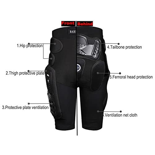 BARHAR Protective Armor Pants Hockey Knight Gear for Motorcycle Motocross Racing Ski Protect Pads Sports HIPS Legs (Small) - Image 4