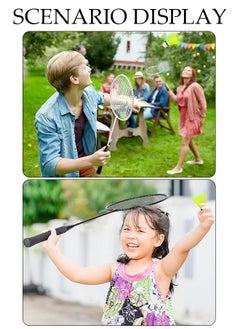 DUNISO Badminton Rackets Set 2 Player Badminton Rackets Lightweight Badminton Racquet with 3 Shuttlecocks and 1 Carrying Bag,Badminton Backyard Games for Outdoor,Garden,Beach,Family Fun Game  - Image 4