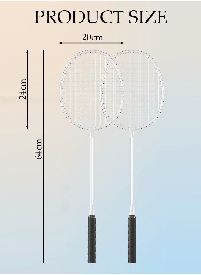 DUNISO Badminton Rackets Set 2 Player Badminton Rackets Lightweight Badminton Racquet with 3 Shuttlecocks and 1 Carrying Bag,Badminton Backyard Games for Outdoor,Garden,Beach,Family Fun Game  - Image 2