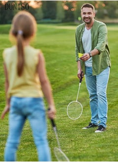 DUNISO Badminton Rackets Set 2 Player Badminton Rackets Lightweight Badminton Racquet with 3 Shuttlecocks and 1 Carrying Bag,Badminton Backyard Games for Outdoor,Garden,Beach,Family Fun Game  - Image 5