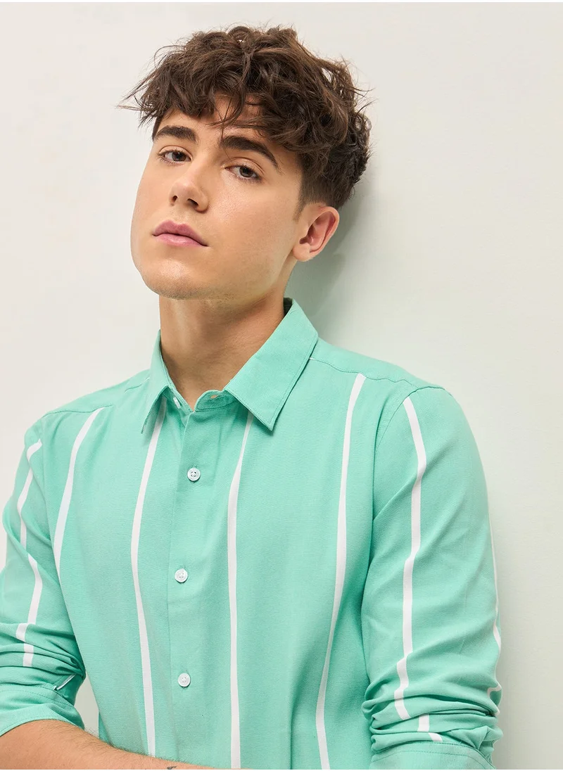THE BEAR HOUSE Cotton Shirt for Men | Slim Fit, Long Sleeve, Casual & Formal Wear | Soft, Breathable Fabric for Office, Everyday, & All-Season Use in Classic & Trendy