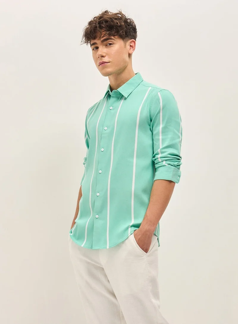 The Bear House  Cotton Shirt for Men | Regular, Long Sleeve, Casual & Formal Wear | Soft, Breathable Fabric for Office, Everyday, & All-Season Use in Classic & Trendy for Men | Best Price UAE