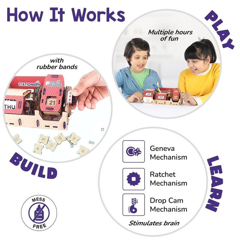 Smartivity تقويم لانهائي ومنظم قرطاسية للأطفال من عمر 8-14 سنة | هدية عيد ميلاد للبنات والأولاد | ألعاب علمية للأطفال من 8-14 سنة | لعبة STEM - Image 5