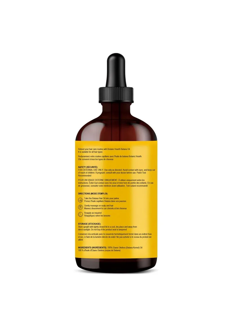 Botanic Hearth Batana Oil for Hair Growth | 118 ML |Natural, Unrefined & Organic, Sourced from Honduras - Enhances Hair Thickness, Prevents Hair Loss, Repairs Damaged Hair for Men & Women
