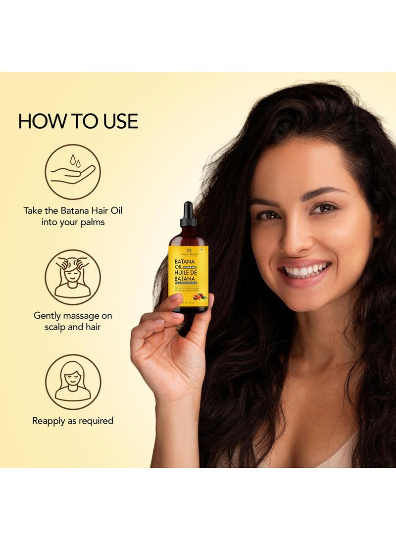 Botanic Hearth Batana Oil for Hair Growth & Hair Treatment Oils 4 Fl Oz | Dr Sebi Inspired, 100% Raw & Pure Batana Oil | Scalp & Hair Treatment for Thickness & Strength | All Hair Types - Image 3