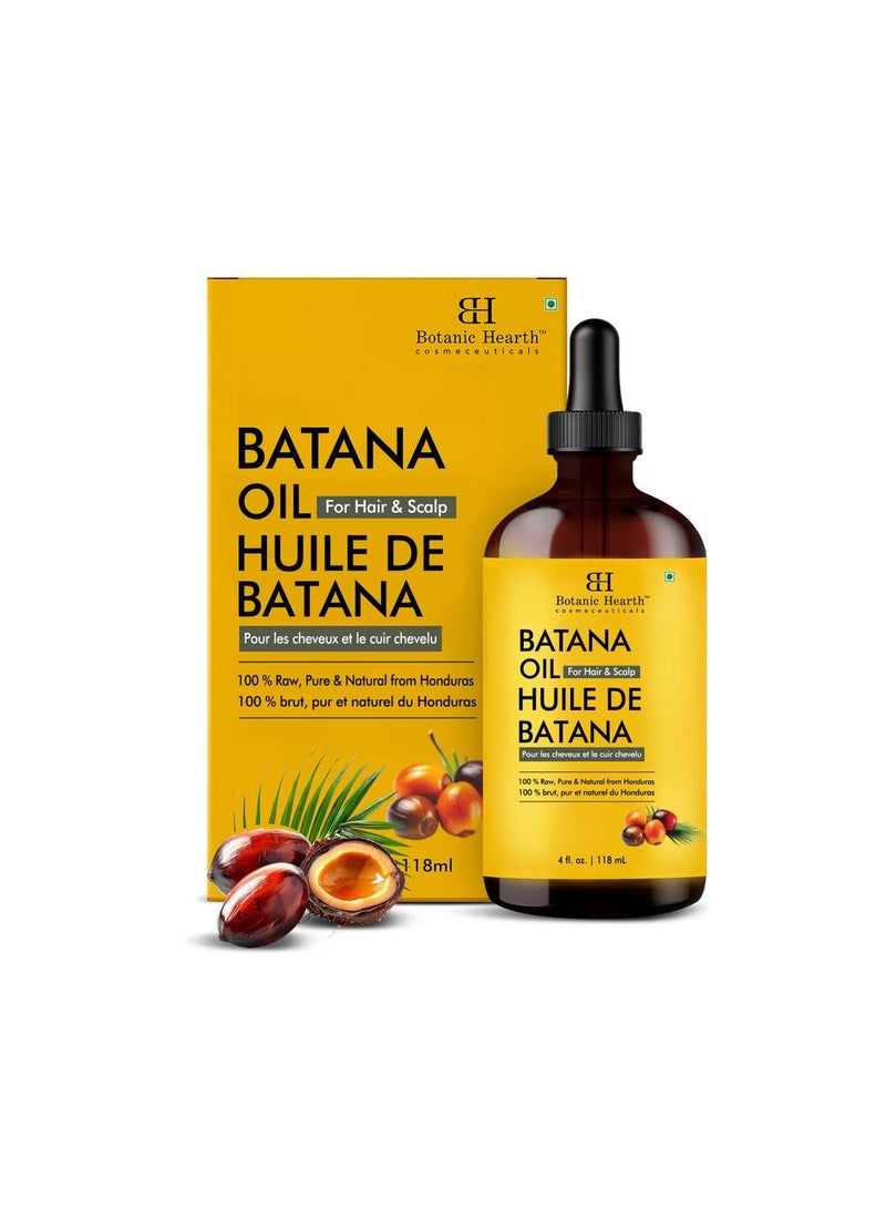 Botanic Hearth Batana Oil for Hair Growth & Hair Treatment Oils 4 Fl Oz | Dr Sebi Inspired, 100% Raw & Pure Batana Oil | Scalp & Hair Treatment for Thickness & Strength | All Hair Types - Image 1