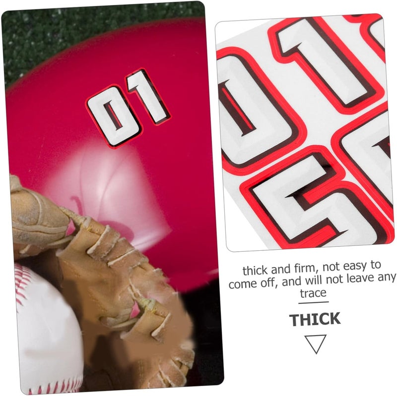 10pcs Self Adhesive Number Helmet Stickers for Sports Helmets Durable Decals for Hockey Baseball Soccer and More Versatile Use - Image 3