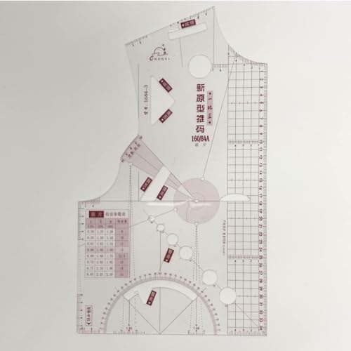 Labriciyon 3Pcs Fashion Design Ruler Set - Plastic, Single Piece of Cloth, 1:5 Scale - Sewing Tools for Dressmaking Pattern Making - Image 2