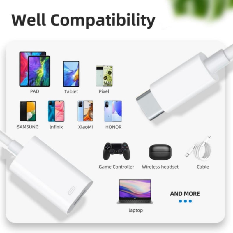 esbeecables [Apple MFi Certified] USB-C to Lightning Adapter for iPhone 16, 27W Fast Charging Converter Cord Audio/OTG Sync Connector for iPhone 16, 16 Plus, 15Pro, 15 Pro Max, iPad 10, iPad Air Mini Pro Airpods - Image 3