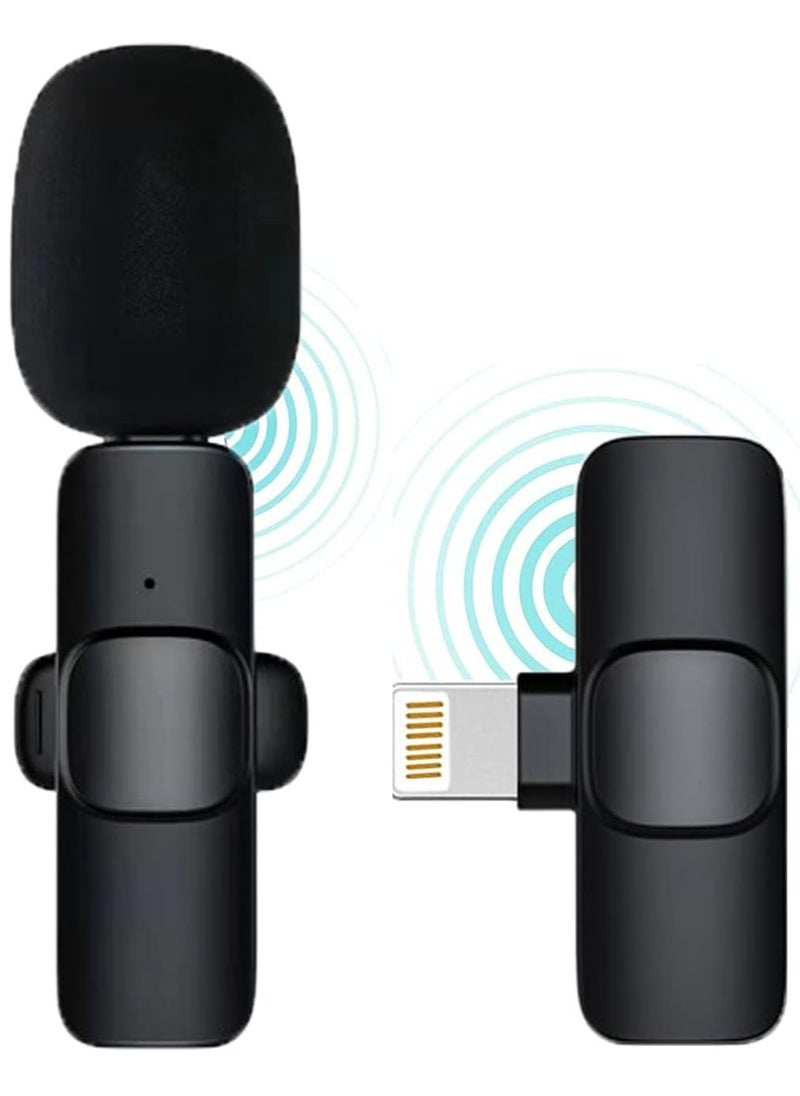 Upgrade) Bentifar Wireless Lavalier Microphone for iPhone iPad Mini Mic for YouTube Facebook Live Stream TikTok Vlog Zoom Video Recording - Noise Reduction/No APP & Bluetooth Needed (Lightning)
