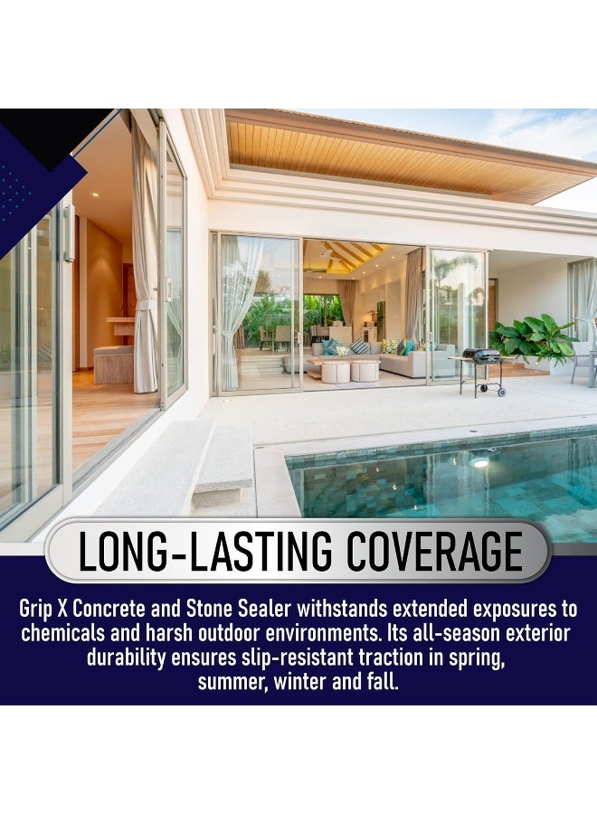Slip Doctors SlipDoctor's GripX Non-Slip Coating and Sealant for Indoor and Outdoor Tiles, Concrete and Natural Stone - Clear Anti-Slip for Slip Resistant Flooring - Image 5