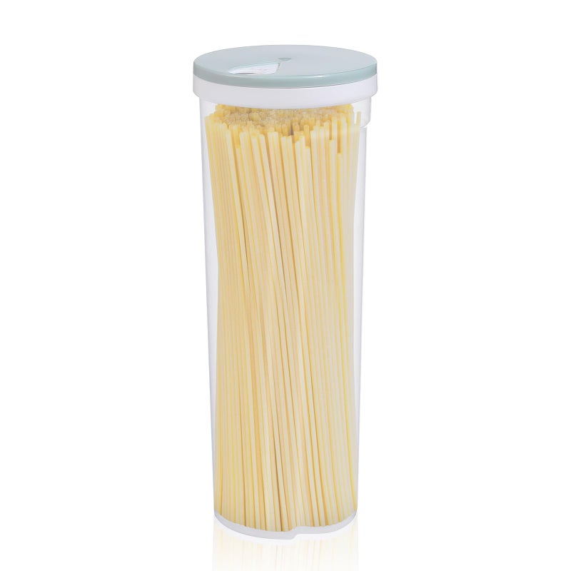 EORTA Plastic Tall Food Storage Spaghetti Noodle Pasta Container with Locking Lid Clear Dry Food Keeper Canister Cereal Crisper Box, Random Color