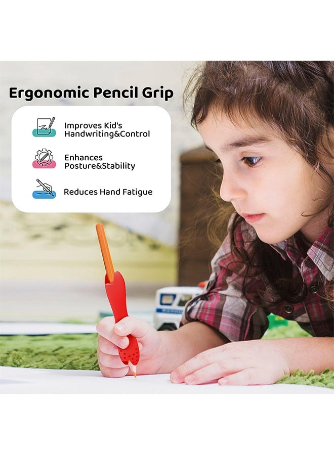 MXN 6 Pcs Pencil Kids Grips for Kids Handwriting, Grip Posture Correction Training Pen Writing Aid Tool for Kids Preschools Children Adults Students Elementary Teaching Tools - Image 5