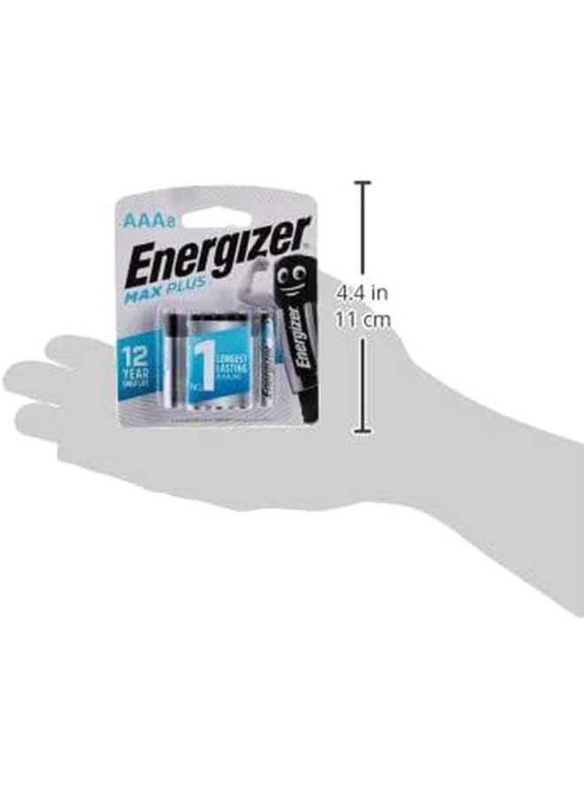Energizer Max Plus Alkaline AAA Batteries - Pack Of 8 Silver/Black - Image 3