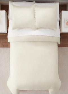 Serta SERTA Simply Clean Ultra Soft Hypoallergenic Stain Resistant 3 Piece Solid Duvet Cover Set, Ivory, Full/Queen  - Image 4