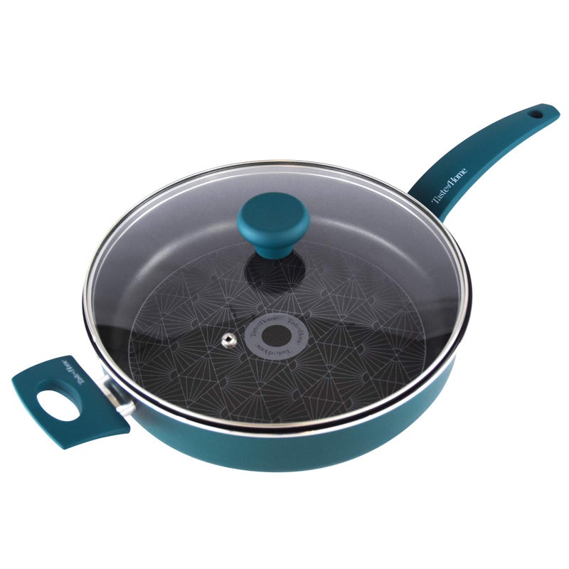 Taste of Home 4Quart NonStick Aluminum Saut Pan with Lid and Helper Handle