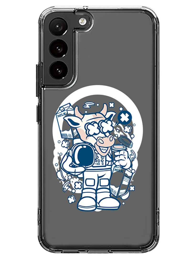 Theodor Magnetic Case for Samsung Galaxy S23 Plus 6.6-inch Compatible with MagSafe Wireless Charging, Shockproof Phone Bumper Cover Cow astronaut copy - Image 1