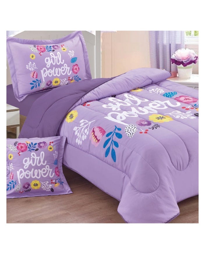 SMART HOME Luxuriously designed 4-piece children's bedding set with comfortable filling. 4-piece reversible bedding set: 170 x 230 cm quilt, fitted sheet, pillowcase, and pillowcase. High-quality, soft microfiber fabric. Ideal for children's rooms - Image 5