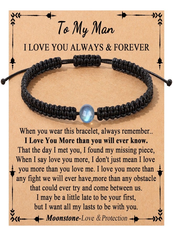 MEMGIFT To My Man Bracelet Gifts ldeas, Gifts for Husband Boyfriend Valentines Fathers Day Birthday Anniversary Easter Unique Anniversary - Image 1