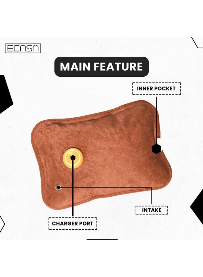 electric hand warmer bag with a velvet cover, ideal for warming - Image 2