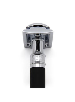 Edwin Jagger Edwin Jagger DES86RCBLAMZ Short Handled Classic Double Edge Manual Eco-Friendly and Reusable Safety Razor for Men and Women for Shaving Cream or Soap Fits All DE Razor Blades (Black Rubber Coated)  - Image 2