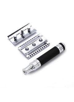 Edwin Jagger Edwin Jagger DES86RCBLAMZ Short Handled Classic Double Edge Manual Eco-Friendly and Reusable Safety Razor for Men and Women for Shaving Cream or Soap Fits All DE Razor Blades (Black Rubber Coated)  - Image 5