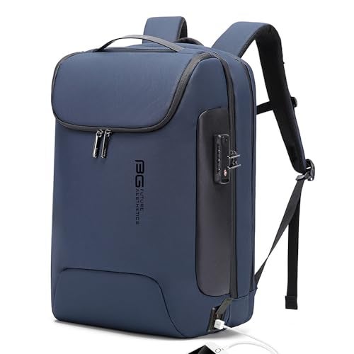 BANGE Mens Business Backpack for Work, Computer Backpacks for Laptops for 17.3 Inch, Men's Backpack with Lock Anti Theft, Backpack for Traveling with USB charging Port - Image 1