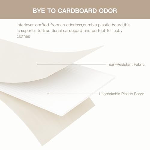 Criusia Drawer Organizer Clothes, 10 Pack Dresser Organizer for Baby Clothes, Underwear, Sock- Foldable Closet Organization and Storage Dividers Bins for Nursery, Bedroom (Beige) - Image 5