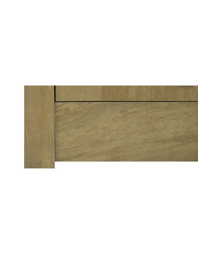 DANUBE HOME خزانة أثينا ذات 5 أبواب مع أدراج ومرآة لتعليق الملابس، رف تخزين قوي إضافي، منظم حديث بتصميم موفر للمساحة، خزائن لغرفة النوم - بلون البلوط الفاتح - Image 5