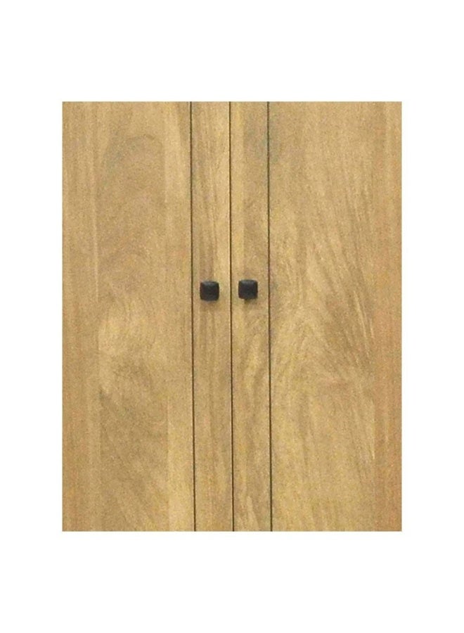 DANUBE HOME خزانة أثينا ذات 5 أبواب مع أدراج ومرآة لتعليق الملابس، رف تخزين قوي إضافي، منظم حديث بتصميم موفر للمساحة، خزائن لغرفة النوم - بلون البلوط الفاتح - Image 4