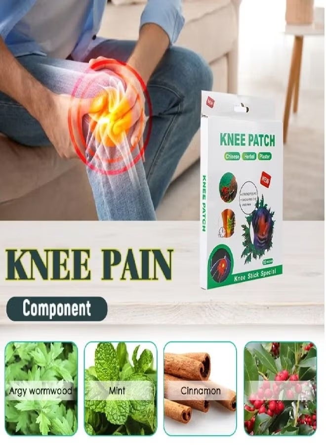 PATCH 12Pcs Wormwood Knee Plaster Arthritis Muscle Joint Pain Stickers Pain Relief Patches Chinese Herbal Medical Pain Relieving Plaster - Image 1