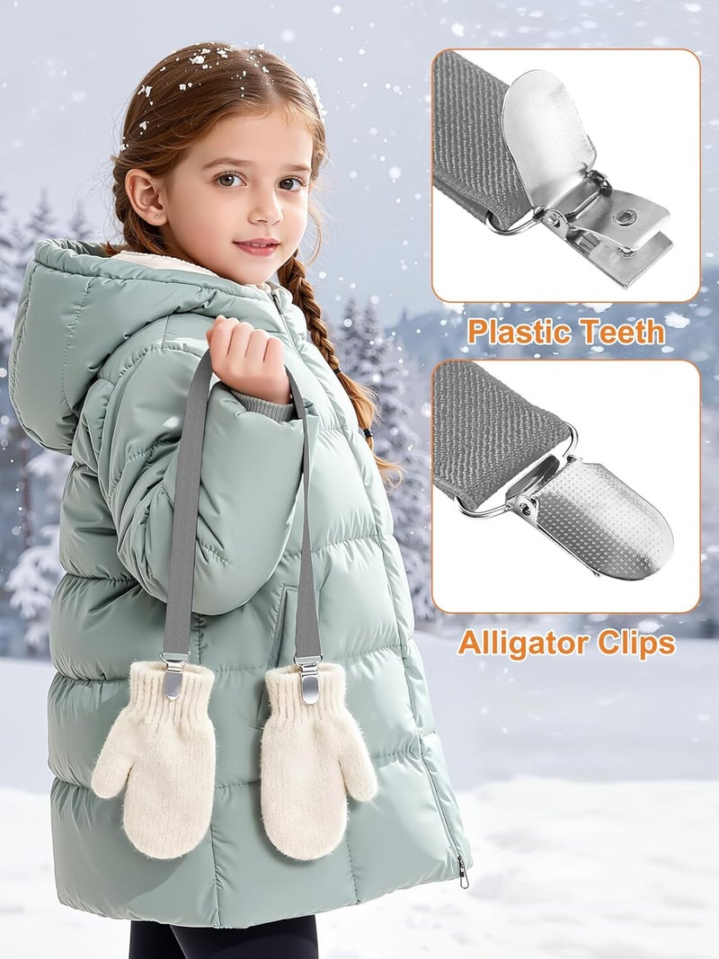 Resinta 2 Pack Mitten Clips Adjustable Kids Gloves Mitten Clips, 24-48 Inches - Image 3