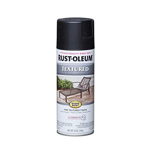 Rust-Oleum 7220830 Stops Rust Textured Finish Spray Paint (BLACK - 340 grams/can) - Image 1