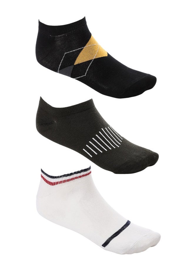 WHITE RABBIT White Rabbit Slip On Patterned Ankle Socks 