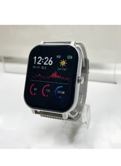 M MIAOYAN M MIAOYAN Bluetooth Call Bracelet Heart Rate Blood Pressure Sports Health Smart Watch Silver 