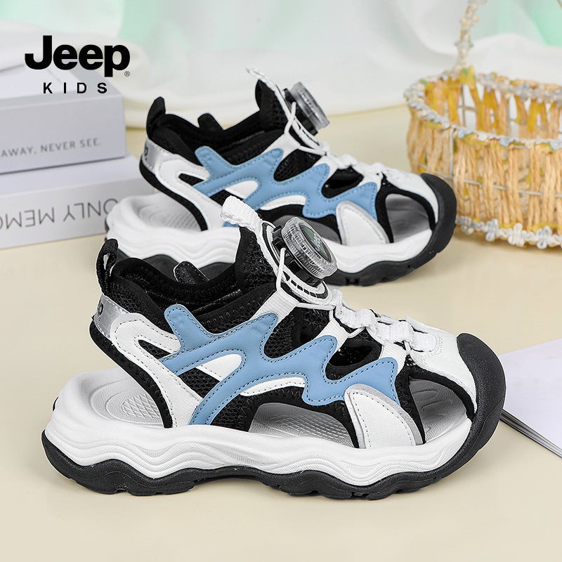 Jeep Kidsren'S Sandals 2025 Style Comfortable And Lightweight Boys' Sports Sandals Rotating Button Kidsren'S Sandals - Image 3