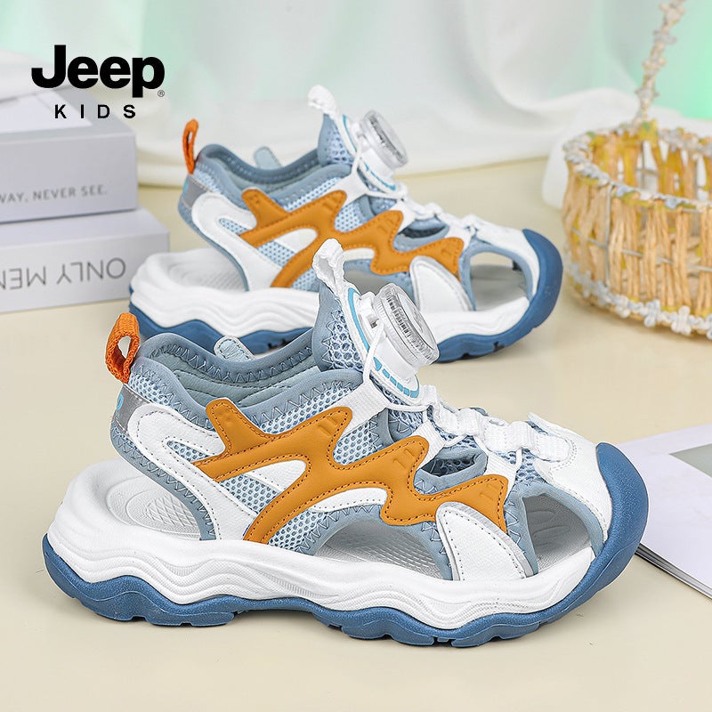 Jeep Kidsren'S Sandals 2025 Style Comfortable And Lightweight Boys' Sports Sandals Rotating Button Kidsren'S Sandals - Image 5