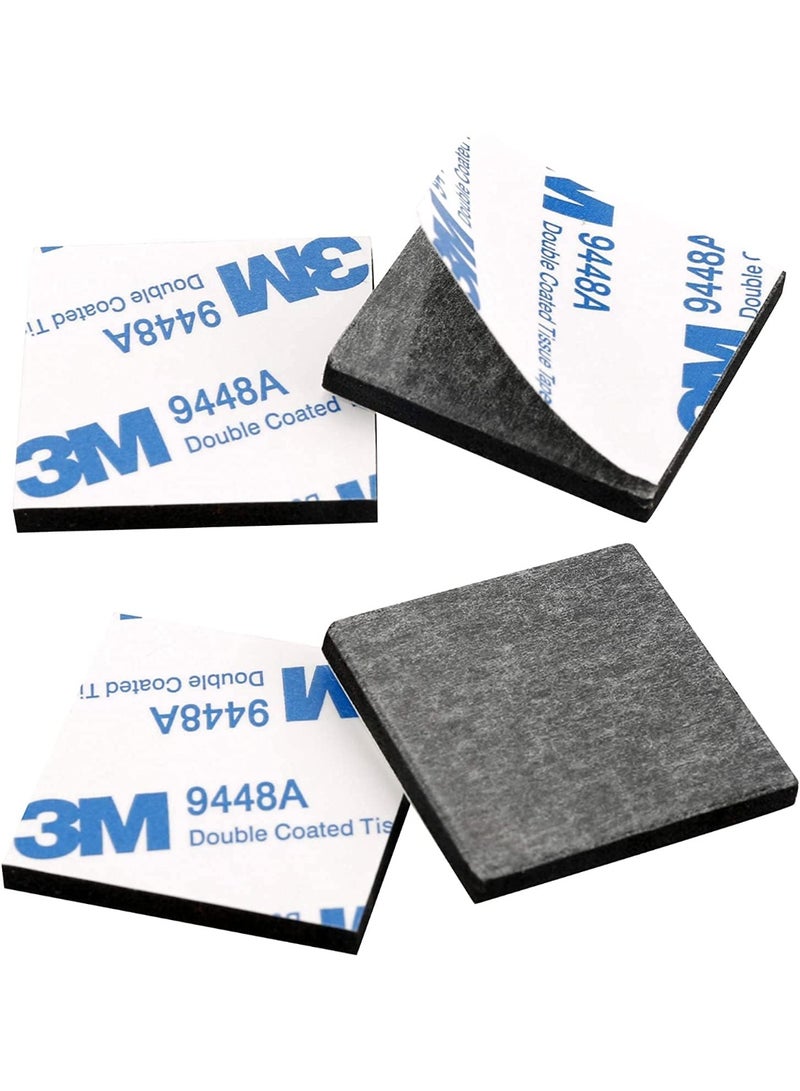 120 Pcs Square Double Sided Foam Tape, Strong Pad Mounting Tape, Rectangular Strong Mount Adhesive Pad, Easy to Use, for Wall Floor Door Mirror Glass Leather, Black - Image 3