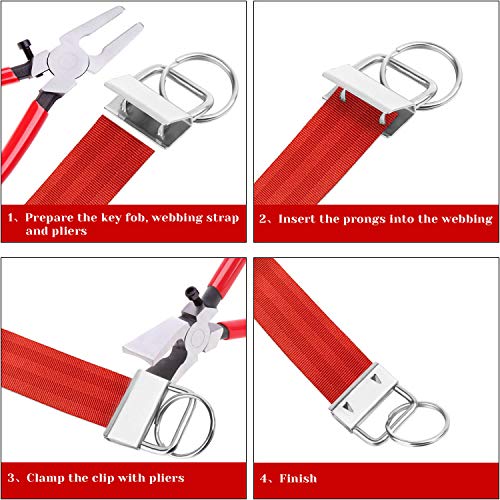 shynek KeyFob Hardware Set, Shynek 40pcs Key Fob Hardware 1 Inch with Key Fob Pliers for Wristlet Keychain, Key Lanyard and Key Chain Making Hardware Supplies - Image 5
