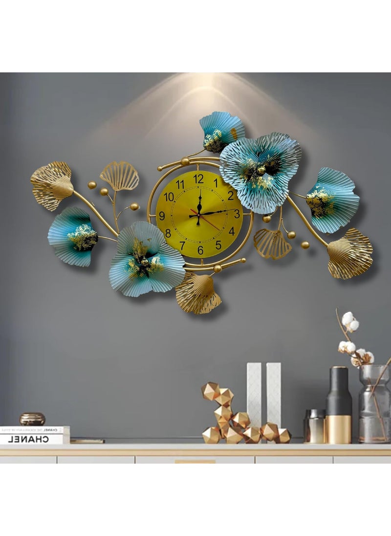 pranjals house - pranjals house Wall Clock Metal Wall Decor/Wall Sculpture/Wall Hanging Home Decoration Perfect for Living Room/Hotel/Restaurant/Bedroom/Drawing Room (Size 45x28 Inch) - Image 1