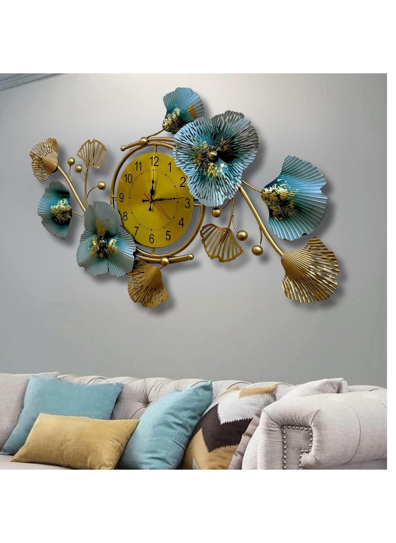 pranjals house - pranjals house Wall Clock Metal Wall Decor/Wall Sculpture/Wall Hanging Home Decoration Perfect for Living Room/Hotel/Restaurant/Bedroom/Drawing Room (Size 45x28 Inch) - Image 1