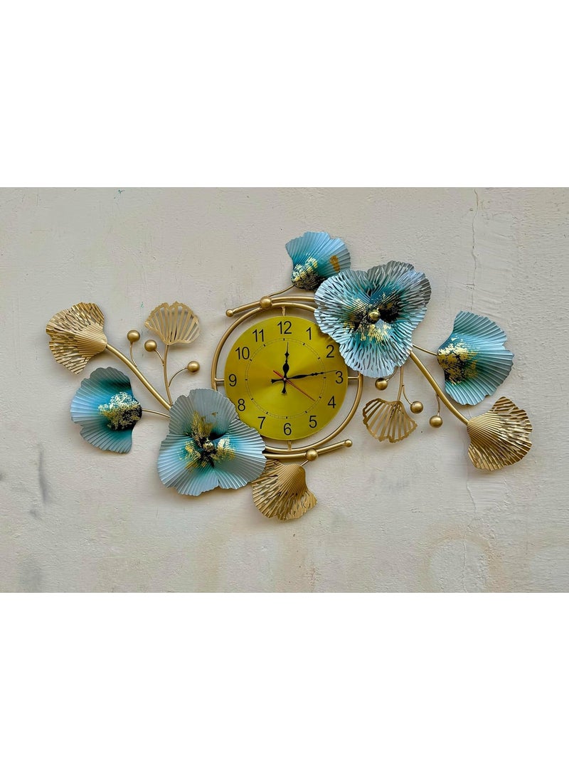 pranjals house - pranjals house Wall Clock Metal Wall Decor/Wall Sculpture/Wall Hanging Home Decoration Perfect for Living Room/Hotel/Restaurant/Bedroom/Drawing Room (Size 45x28 Inch) - Image 1