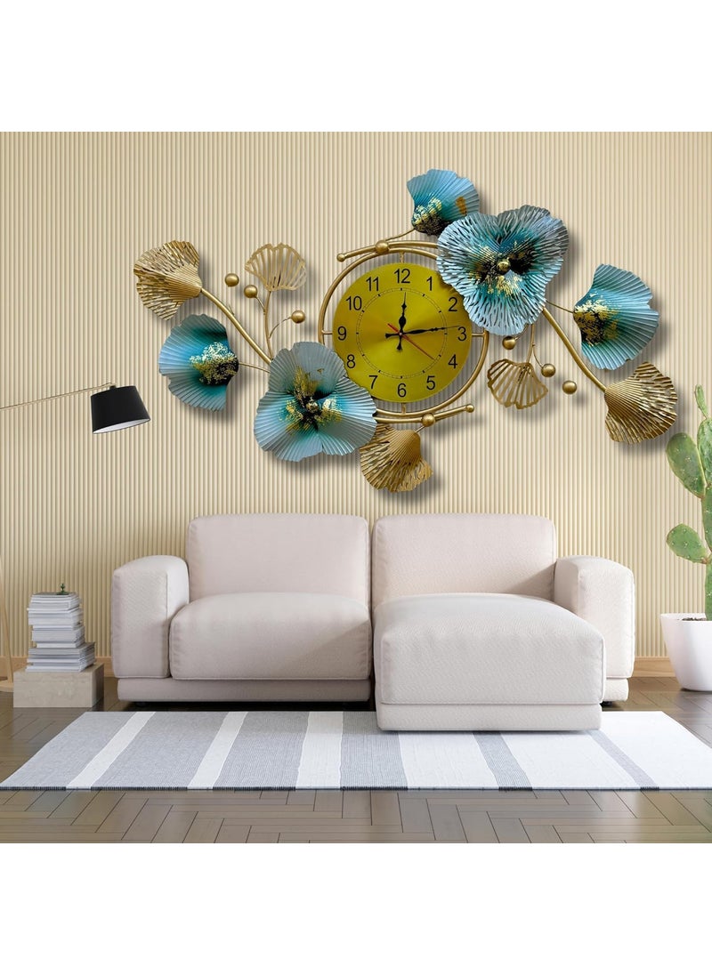 pranjals house - pranjals house Wall Clock Metal Wall Decor/Wall Sculpture/Wall Hanging Home Decoration Perfect for Living Room/Hotel/Restaurant/Bedroom/Drawing Room (Size 45x28 Inch) - Image 1
