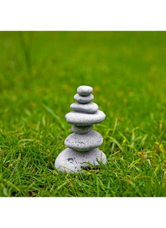 OwMell OwMell Balanced Stones Cairn Statue Garden Decor, Stacked Zen Rock Stone Decor, Small Fish Tank Decoration, Micro Landscape Decor 3.7"  - Image 3