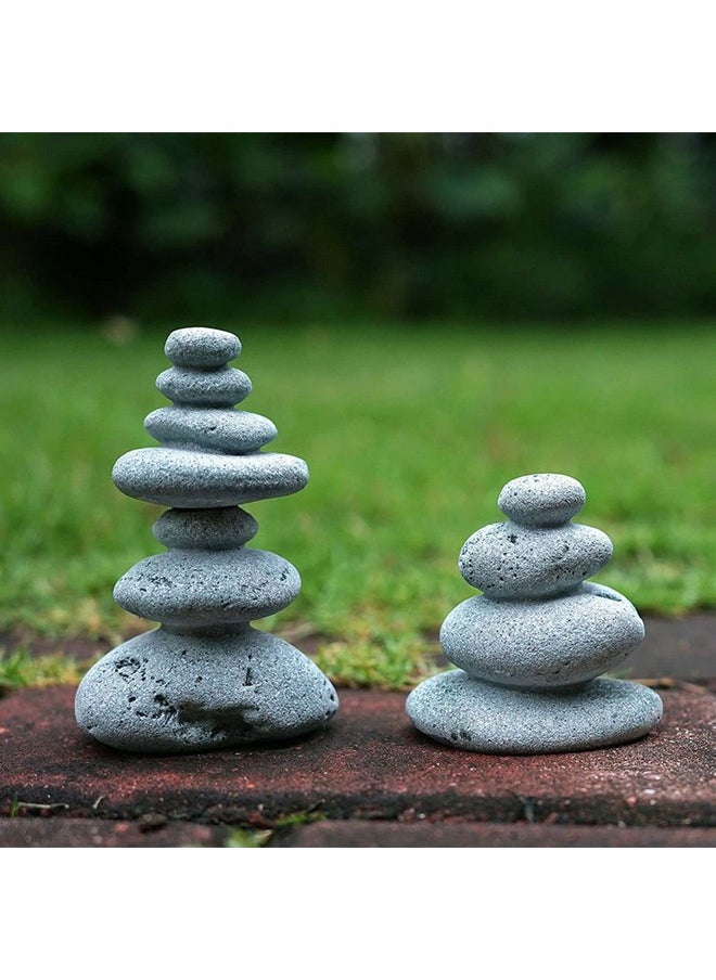 OwMell OwMell Balanced Stones Cairn Statue Garden Decor, Stacked Zen Rock Stone Decor, Small Fish Tank Decoration, Micro Landscape Decor 3.7"  - Image 4