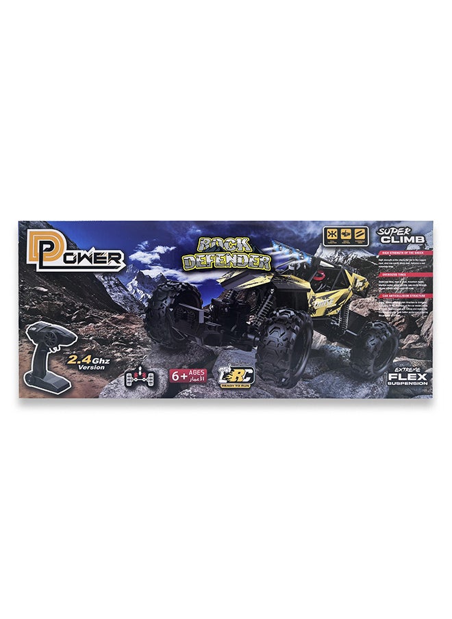 D-Power - 1:10 R/C 2.4G Racing Crawler Remote Control Rock Four Wheel Drive Rock Climber High-Speed Monster Racing Car - Gold | 6+up - Image 1
