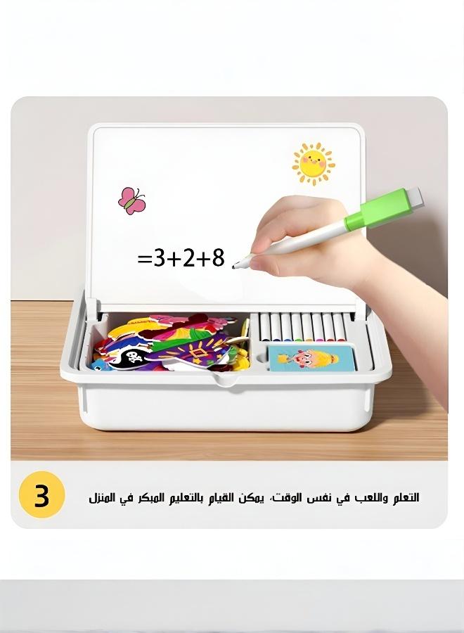 ألعاب تعليمية للأطفال، لعبة ألغاز مغناطيسية إبداعية مع لوحة رسم، لتنمية الذكاء والتركيز والمهارات الحركية، مناسبة للأولاد والبنات من عمر 3 إلى 12 سنة، هدية مثالية للأطفال - Image 4
