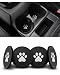 AQUAOK 4 Pack Car Cup Coasters Universal Dog Paw Print NonSlip Silicone Cup Holder Inserts Car Interior Accessories Black - Image 2